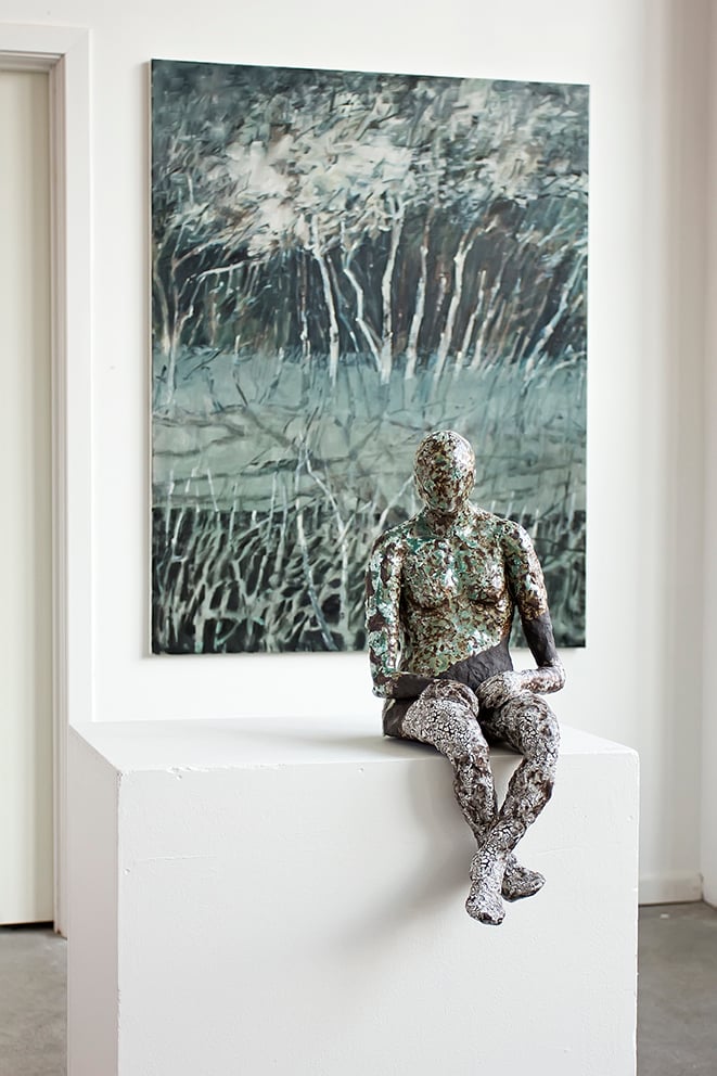 Galleri Rasch, Rønne. Maleri af Barbara Søørensen